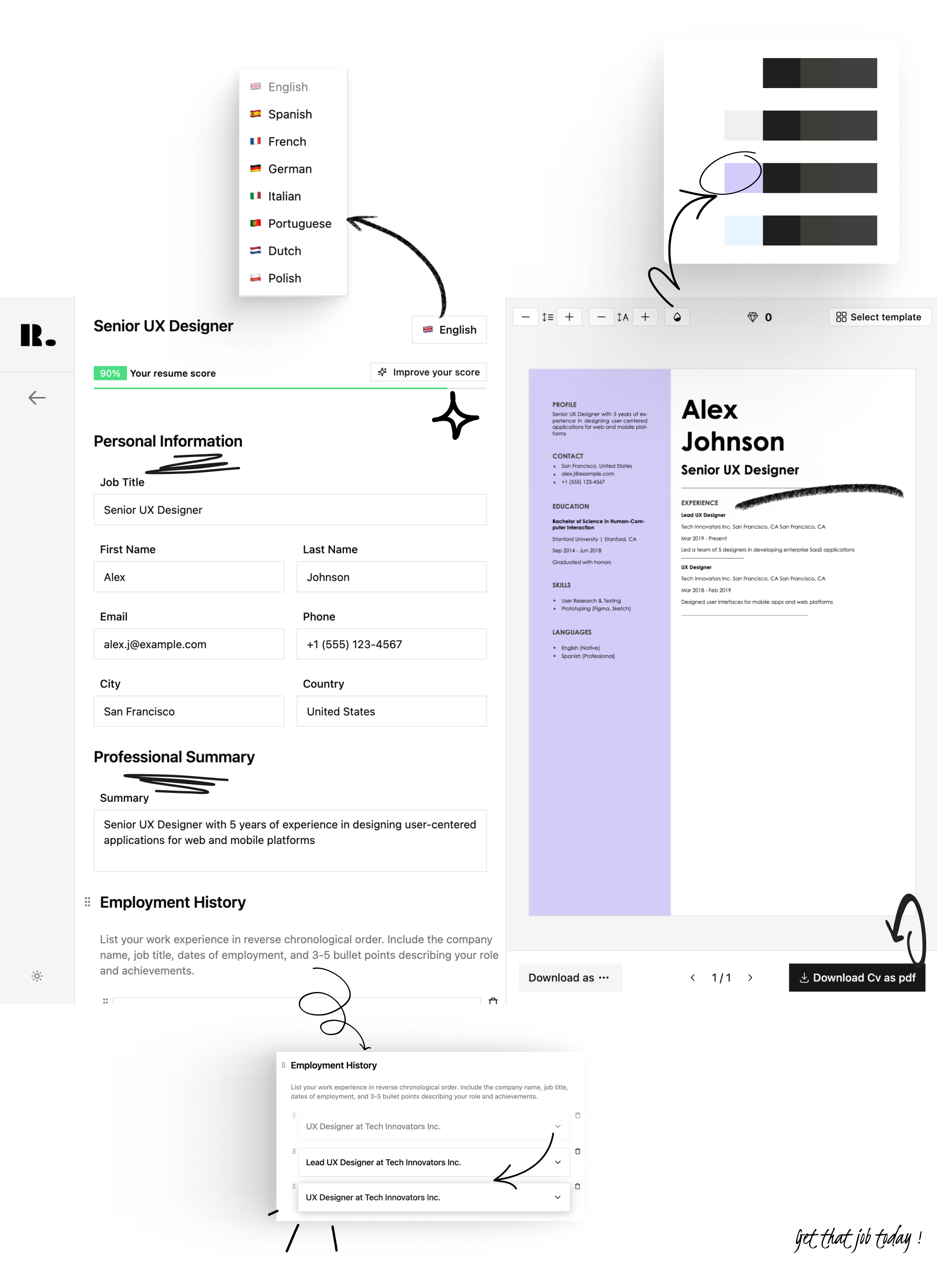 Resume builder